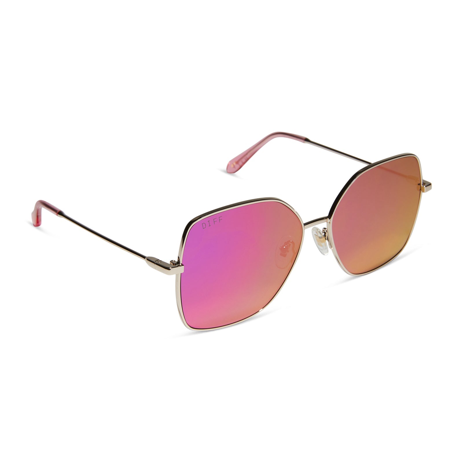 Womens | Iris Sunglasses | Gold | Pink Rush Lenses