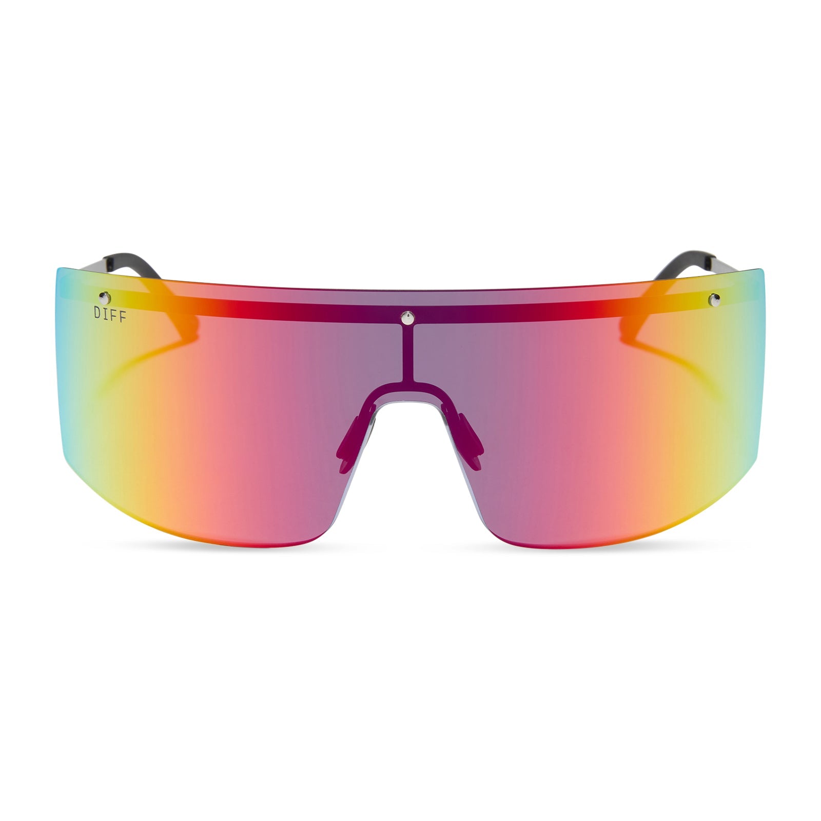 Unisex | Grandslam Sunglasses | Black | Rainbow Polarized Lenses