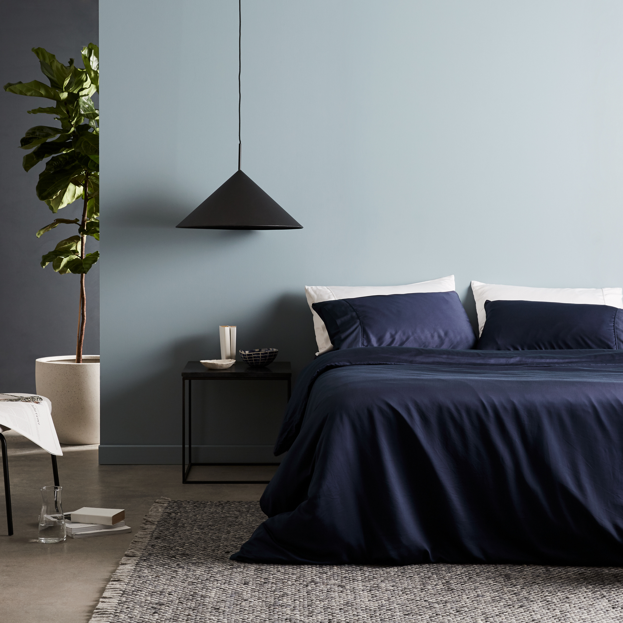 Luxe CleanBamboo Sateen+ Duvet Cover, Full-Queen | Ocean