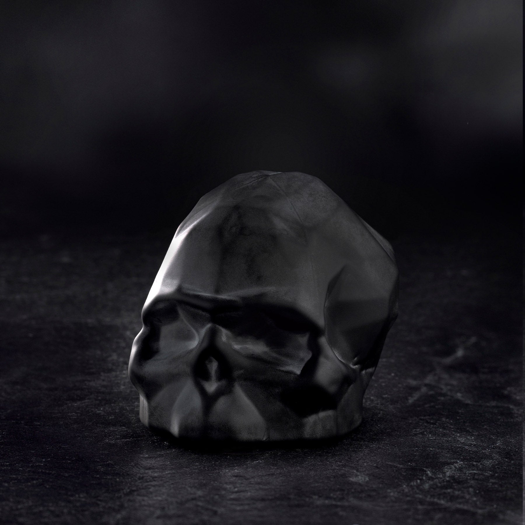 Memento Mori Faceted Skull - Small | Sandblast Black