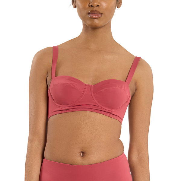 Swim Balconette Bikini Top | Sunbaked (Red)