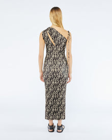 Camille Printed Mesh-Jersey Midi Dress | Brushtroke Animal