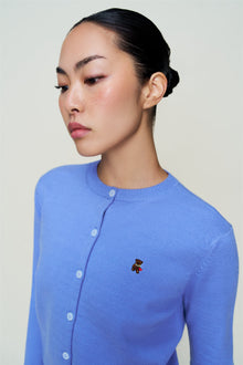 Womens | June Relaxed Wool Cardigan | Fearless Blue