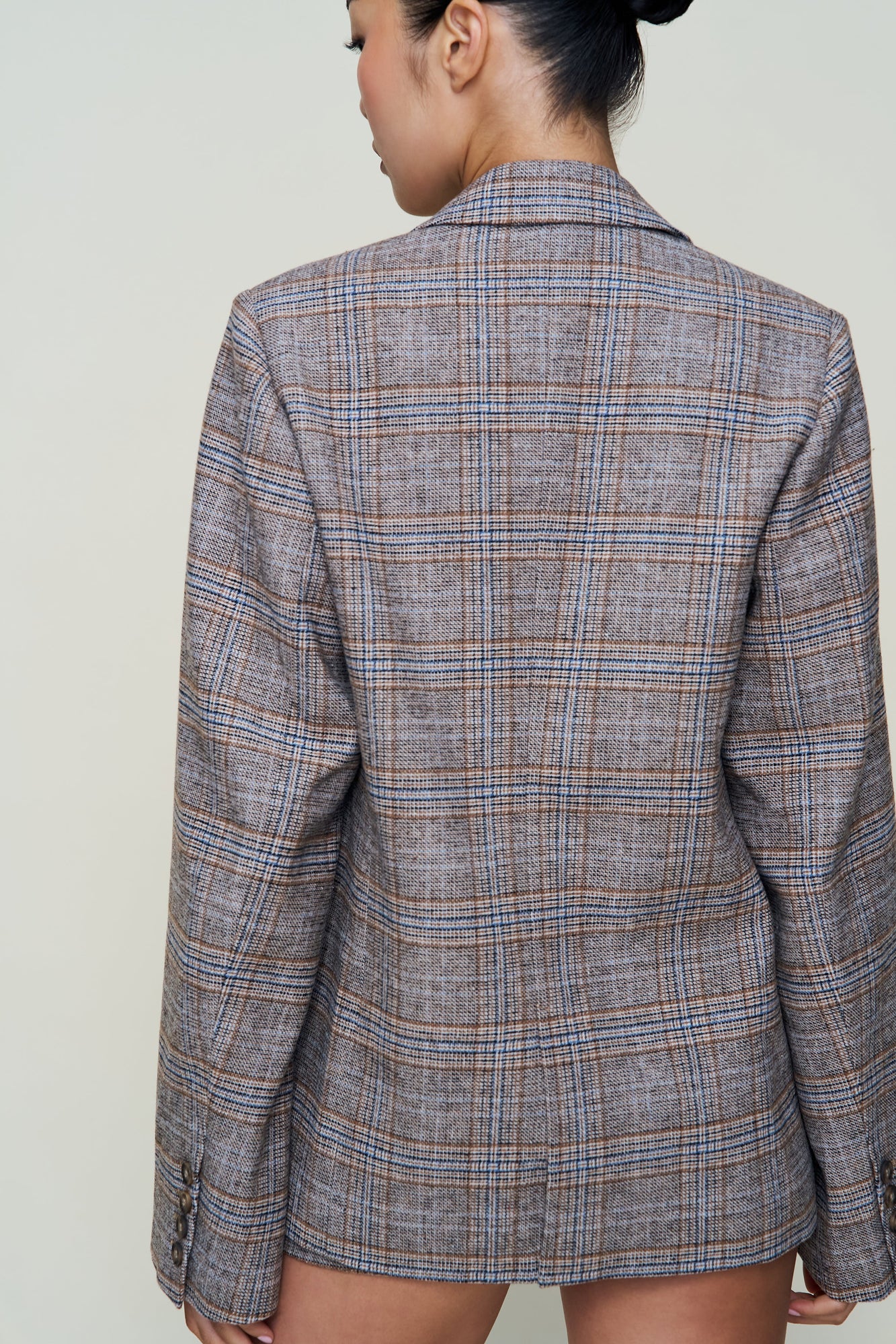 Womens | The Perfect Oversized Tarten Blazer | Green Tartan