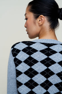 Womens | June Relaxed Wool Cardigan | Argyle Heather Grey