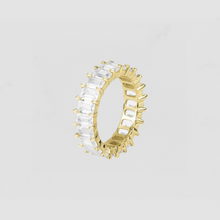 The Emerald Cut Pave' Ring | Gold