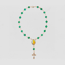 The Emerald Rosary Anklet | Gold