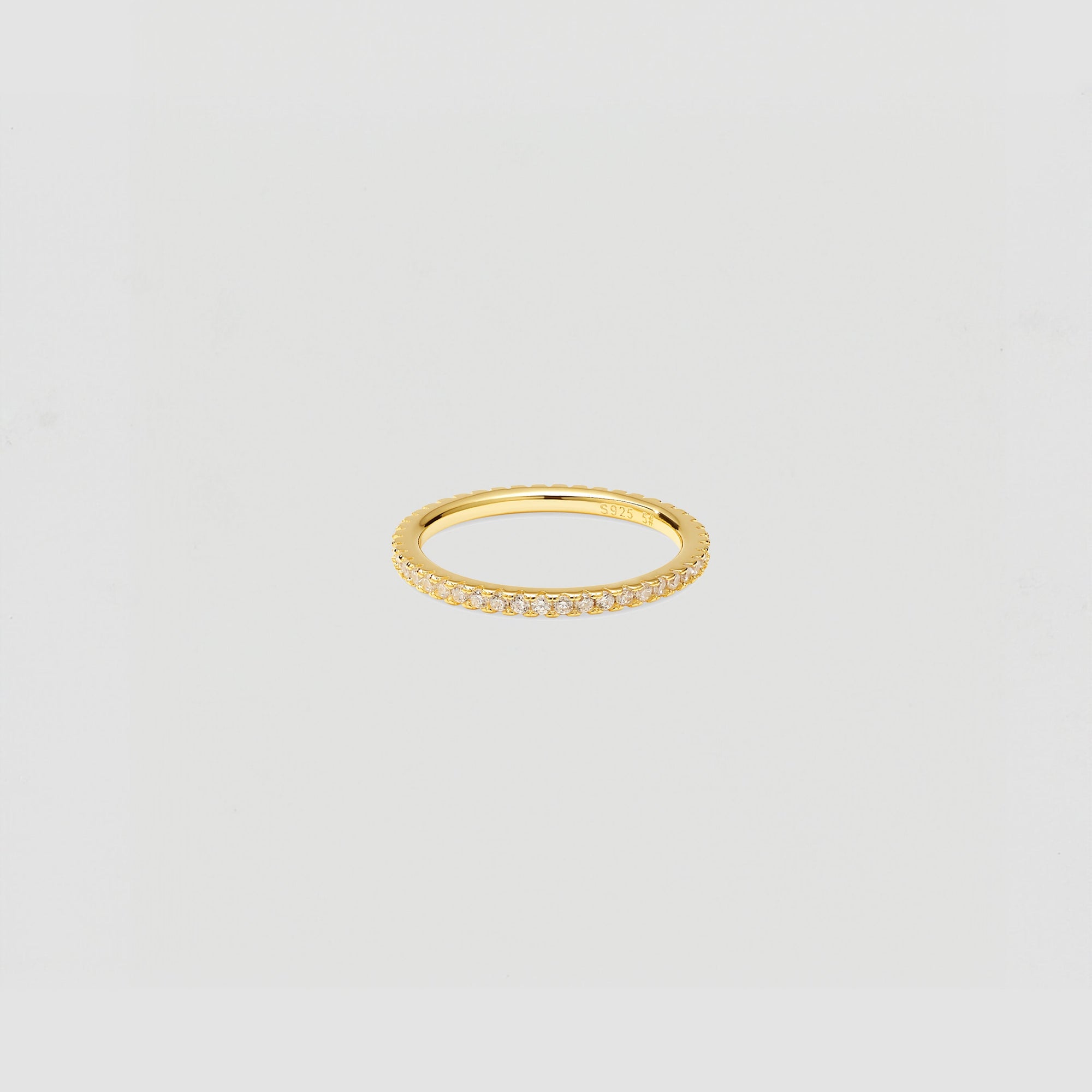 The M Essential Pave' Band | Gold Vermeil
