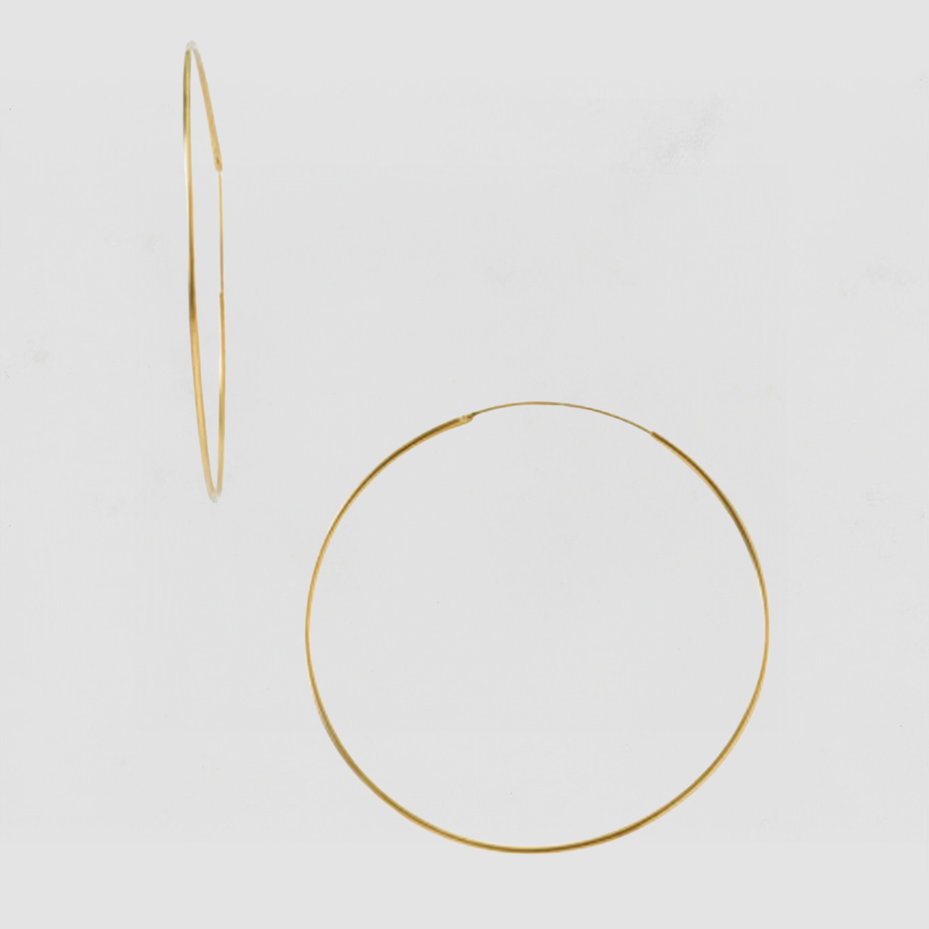 The Extra Large Thin Hoops | Gold