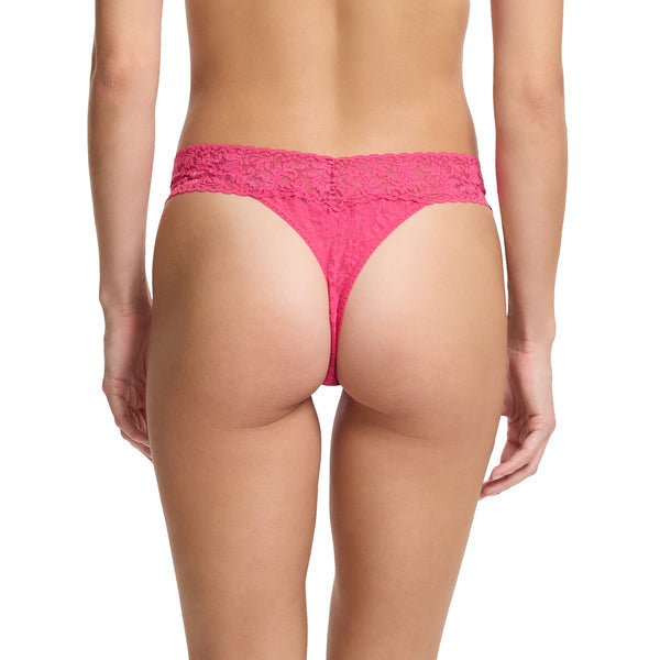 Signature Lace Original Rise Thong | Un-Beet-Able (Pink)