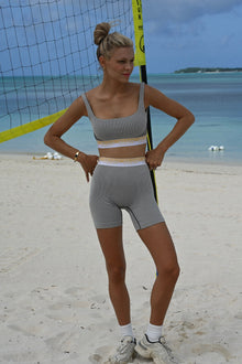 Brice Ribbed Bra | Neutral