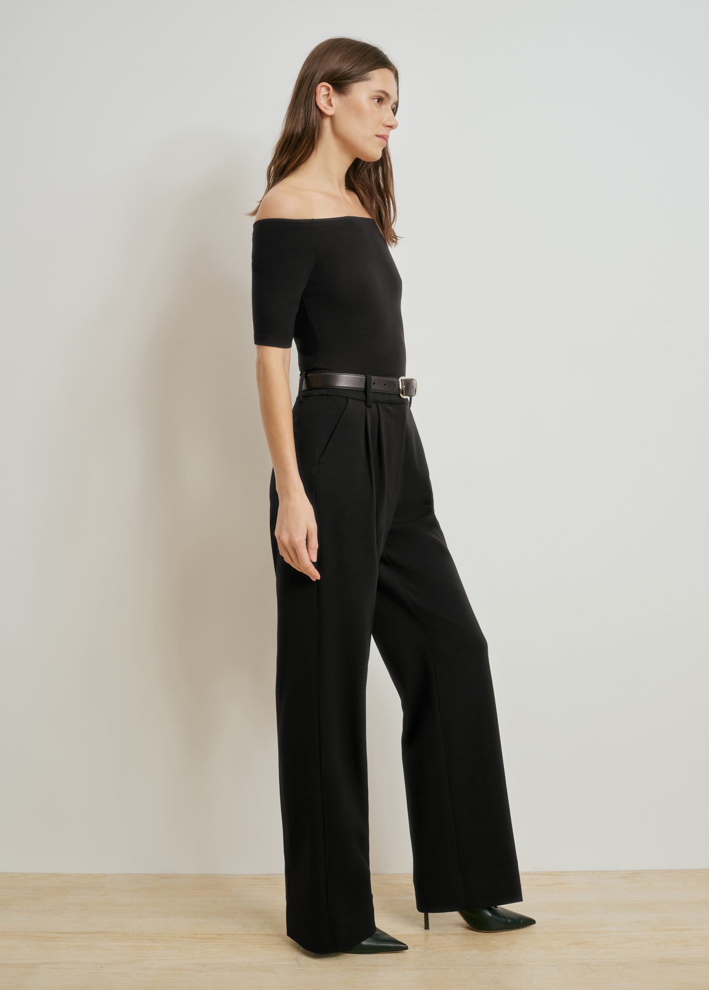 The Sara Half Sleeve Top | Black