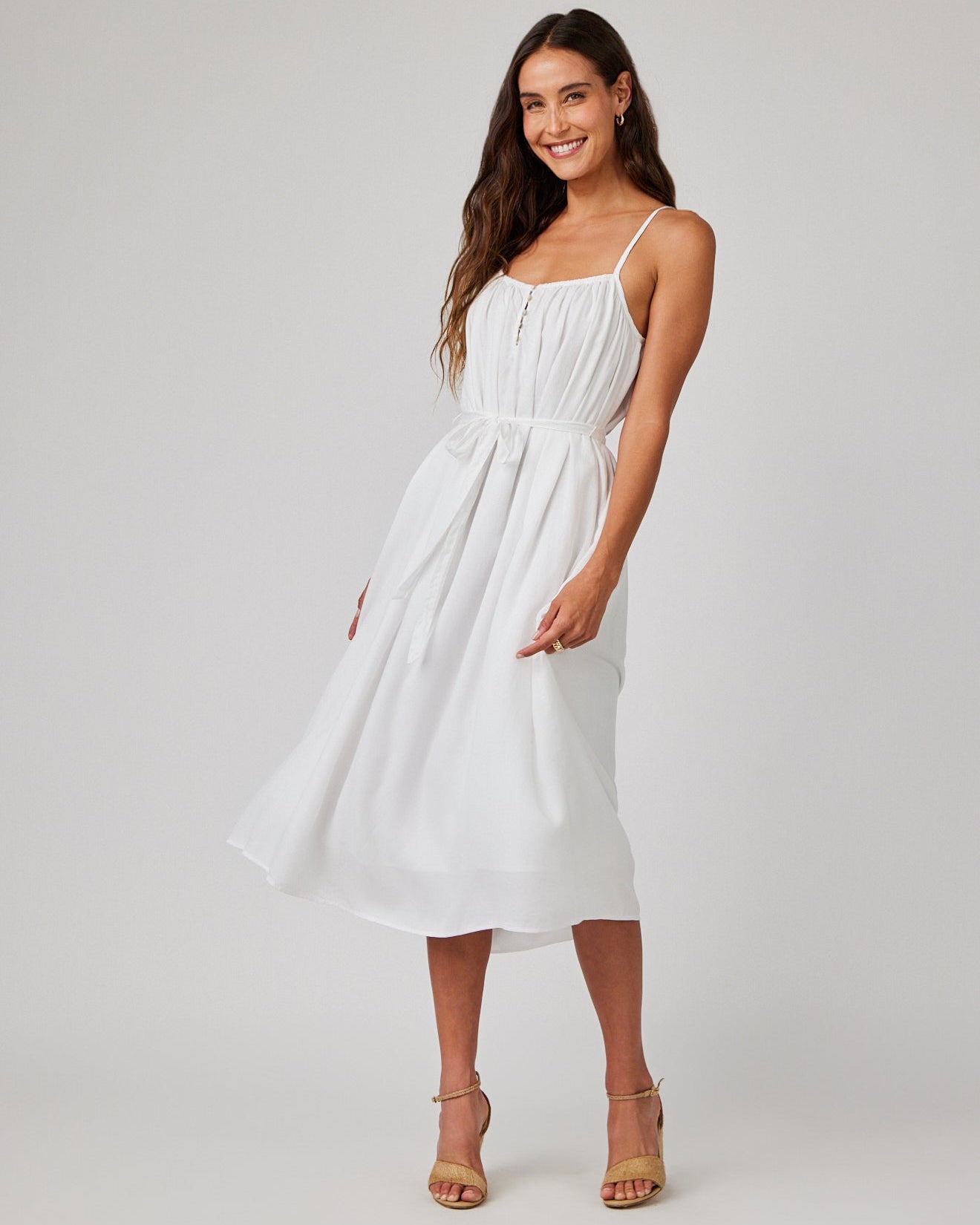 Flowy Cami Maxi Dress | White