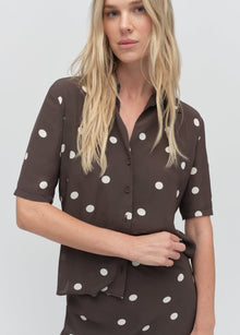 espresso polka dot