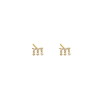 The Gothic Initial Earrings (Lowercase) | Sterling Silver | Single