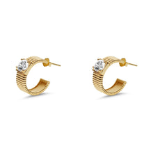 The Rouge Cz Huggie Earring | Gold Vermeil & Sterling Silver