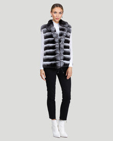 Classic Chinchilla Fur Vest | Women | Gray