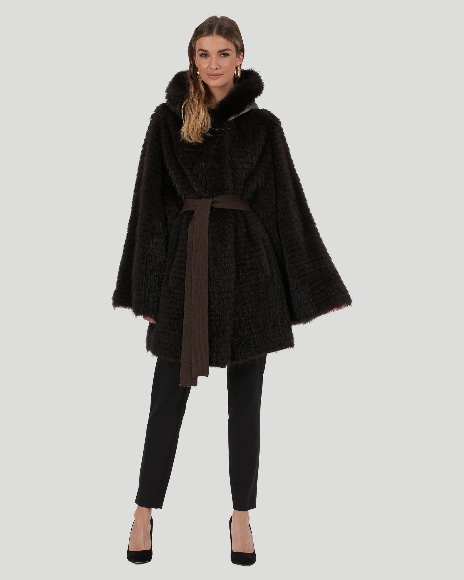 Fisher Layered Down Parka With Cashmere/Wool Blend Belt | Women | Brown