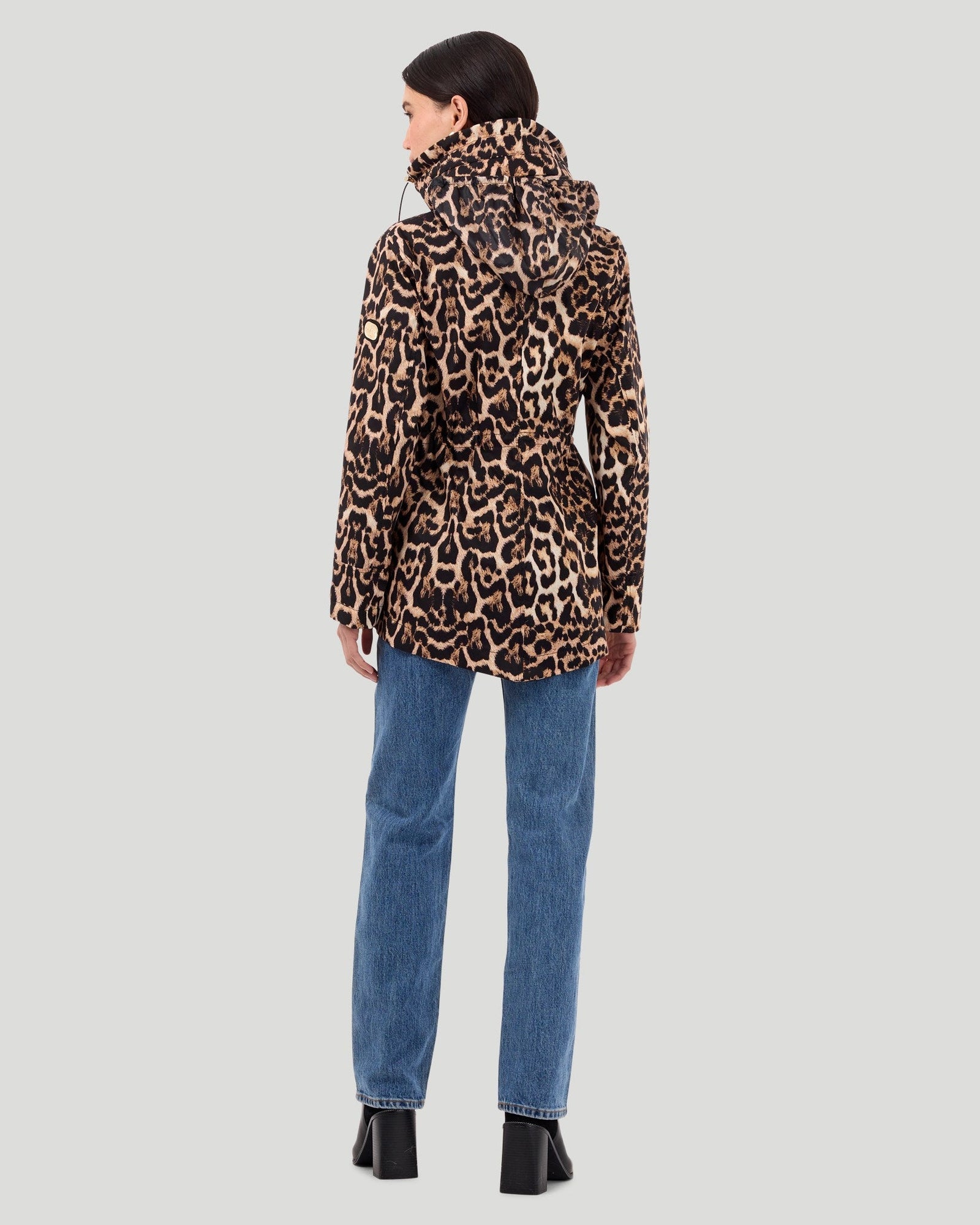 Lightweight Zip Jacket | Women | Brown Leopard