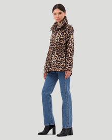 Lightweight Zip Jacket | Women | Brown Leopard