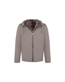 Fabric Parka With Select Shearling Lamb Lining | Men | Light Brown