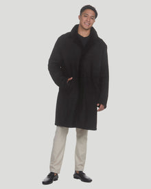 Select Shearling Lamb Short Coat | Men | Black Pattern