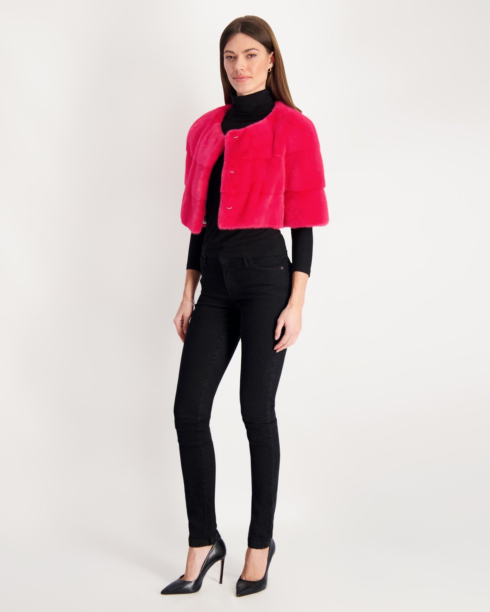 Mink Bolero | Women | Fuschia