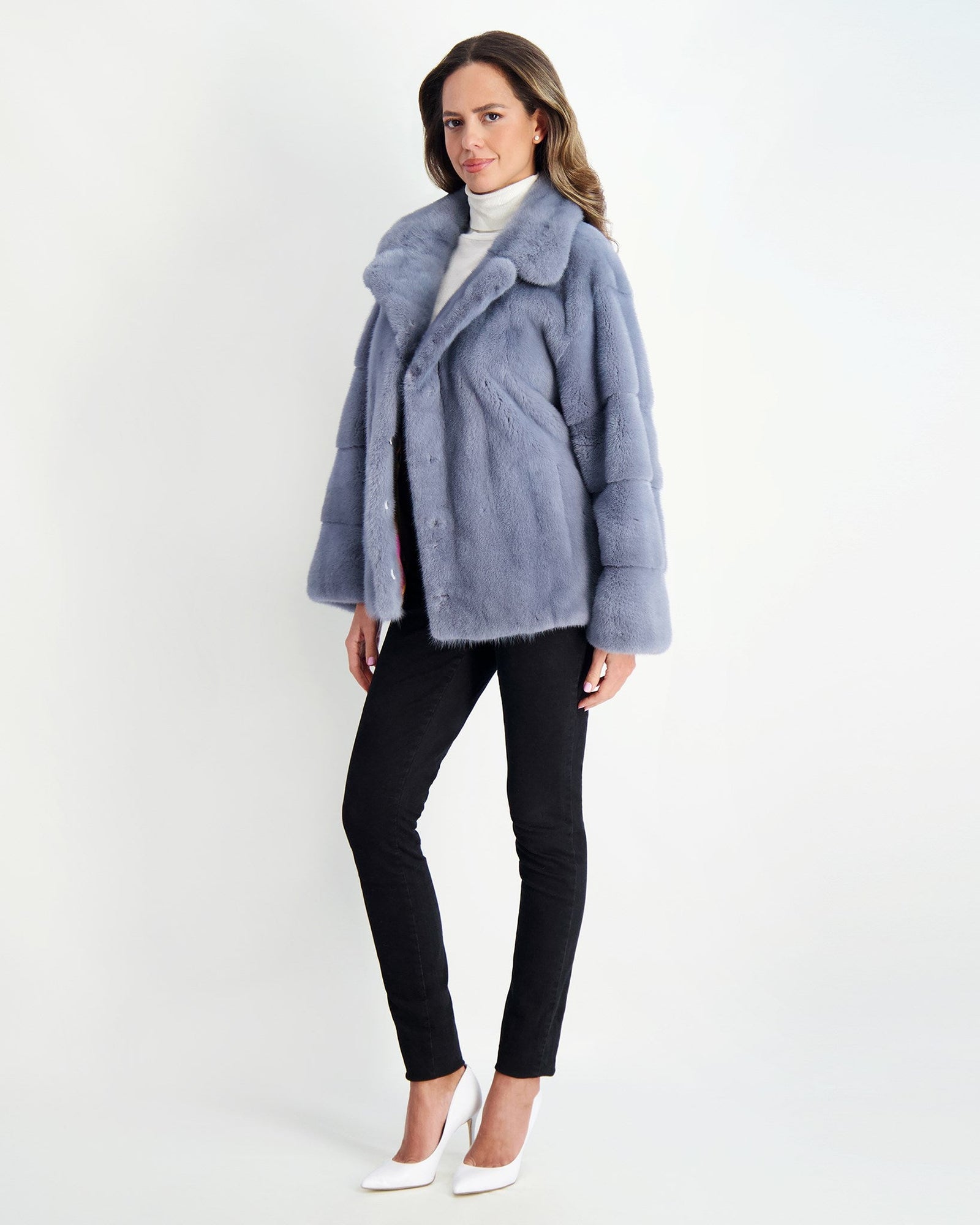 Mink Jacket | Women | Cadet Blue (V2)