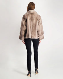 Mink Jacket | Women | Beige Cross (V1)