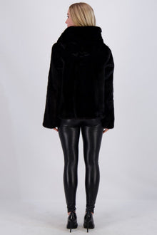 Mink Jacket W/ Leather Belt | Women | Black