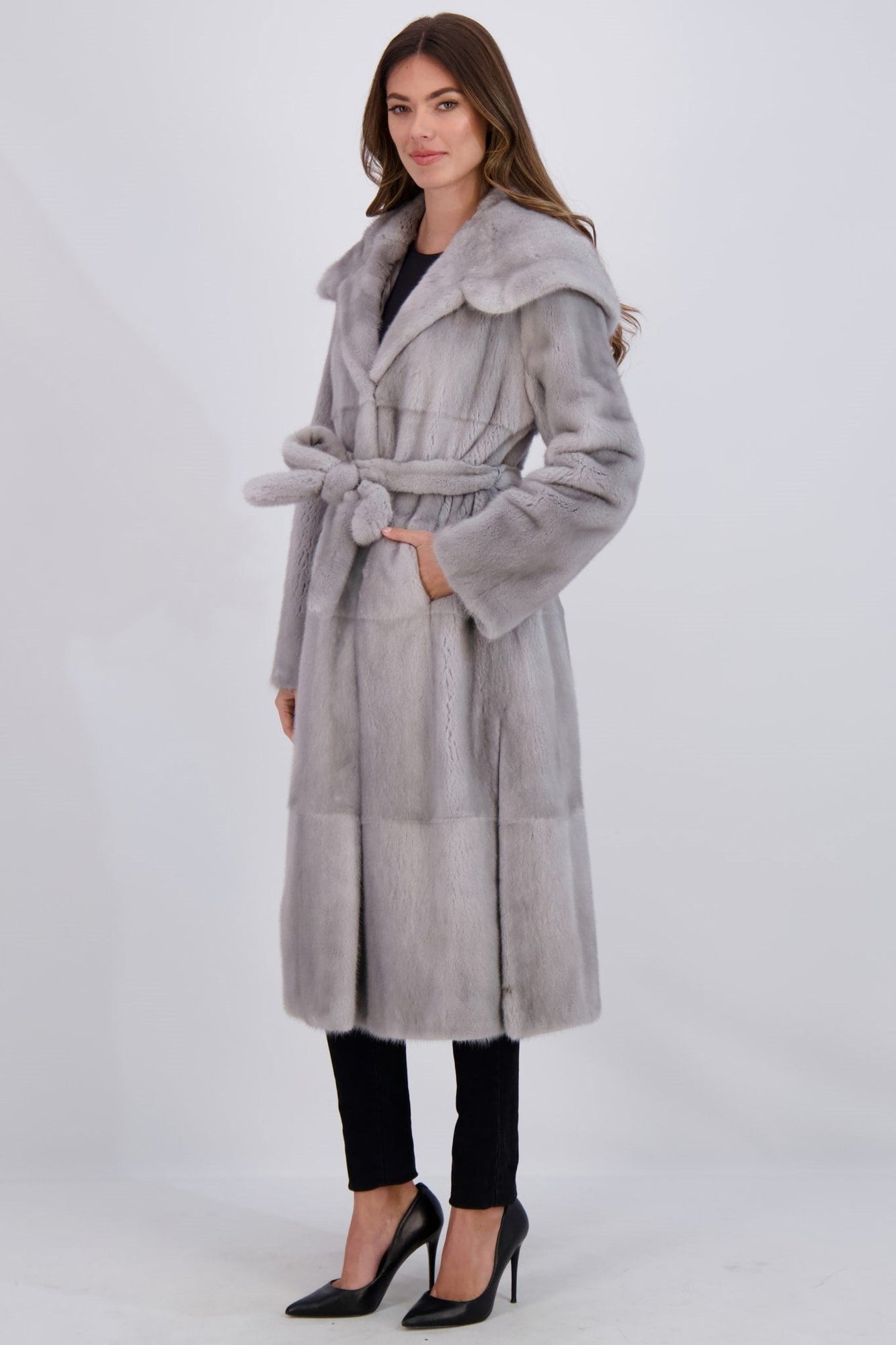 Mink Parka, Mink Belt | Women | Sapphire