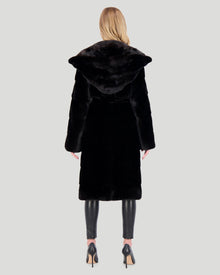 Mink Parka With Belt | Women | Black