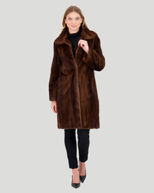 Mink Short Coat | Women | Scanbrown (V4)