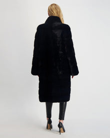 Mink Short Coat | Women | Navy