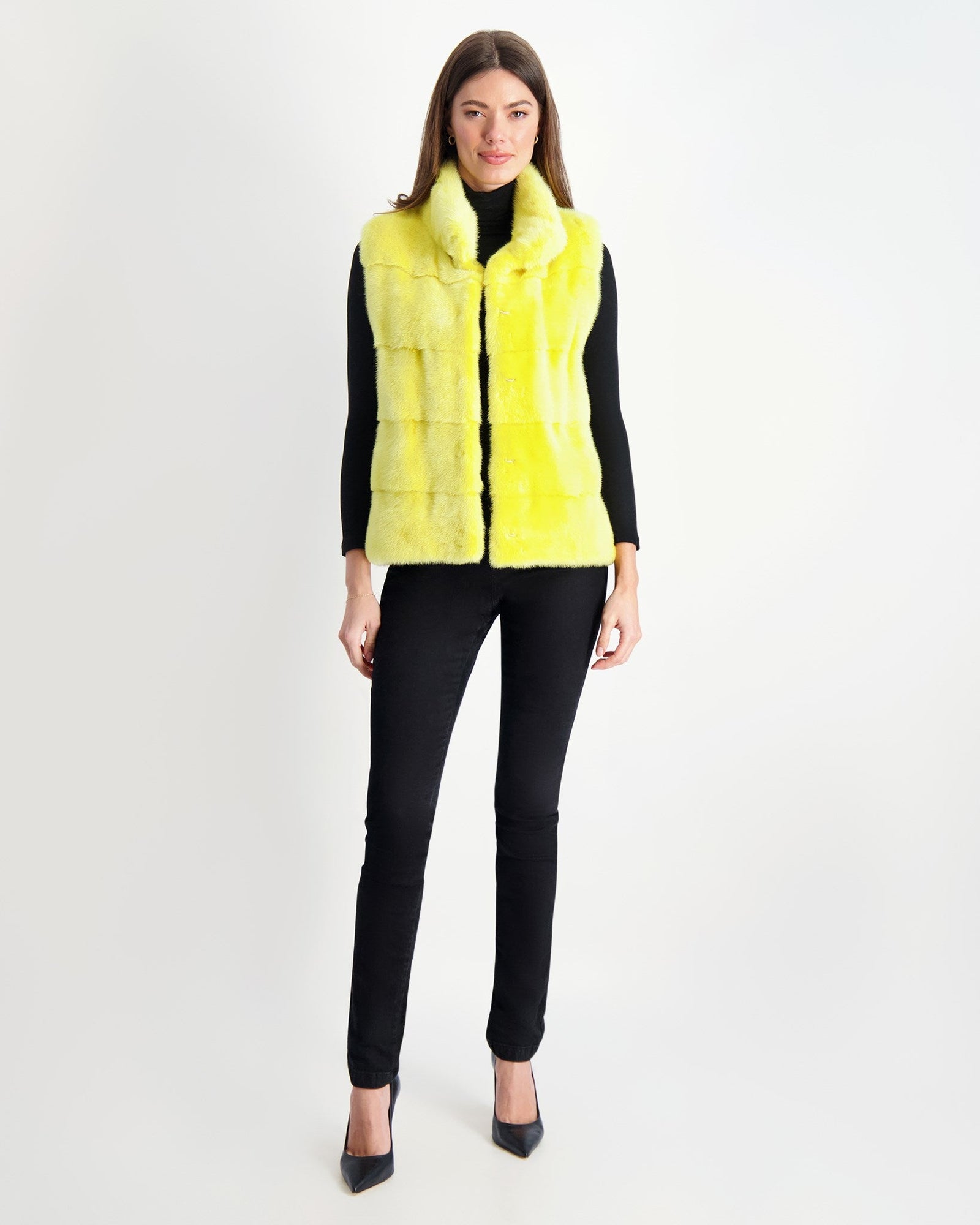 Mink Vest | Women | Yellow