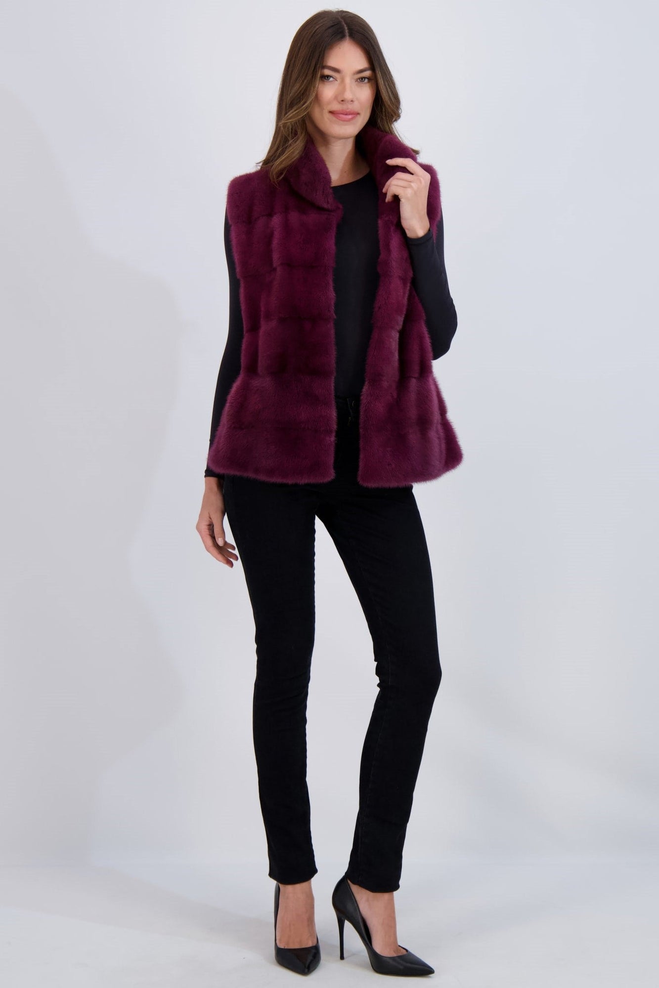 Mink Vest | Women | Magenta