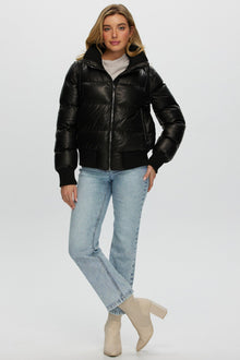 Quilted Leather Jacket With Detachable Sleeves | Women | Black