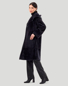 Reversible Select Shearling Lamb Parka | Women | Navy x Navy