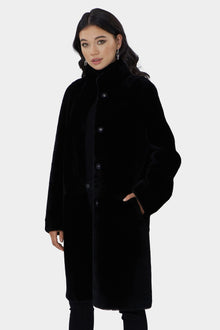 Reversible Select Shearling Lamb Short Coat | Women | Black