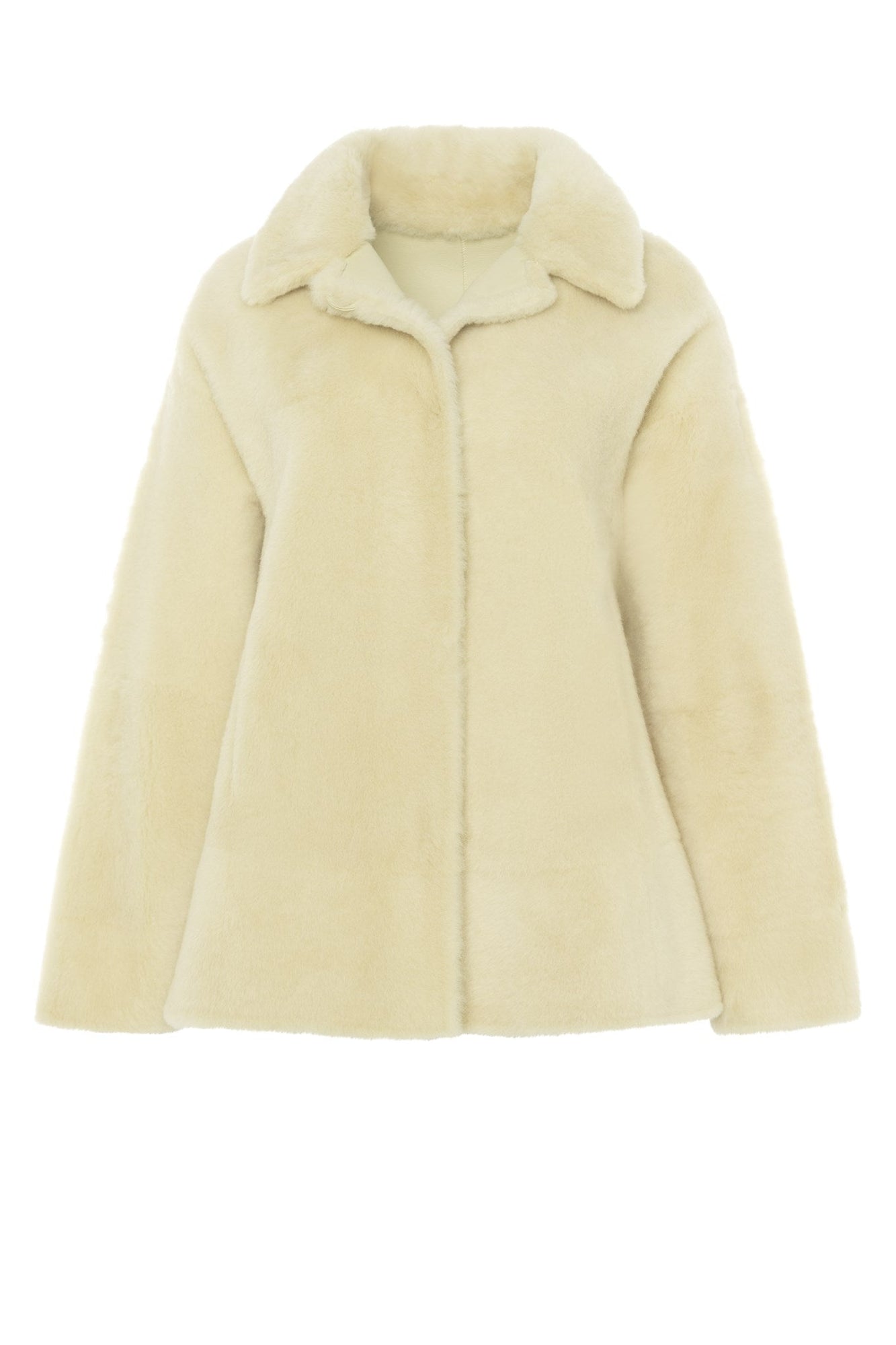 Reversible Shearling Lamb Jacket | Women | Light Yellow