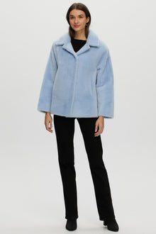 Reversible Shearling Lamb Jacket | Women | Light Blue