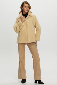 Reversible Shearling Lamb Jacket | Women | Light Yellow