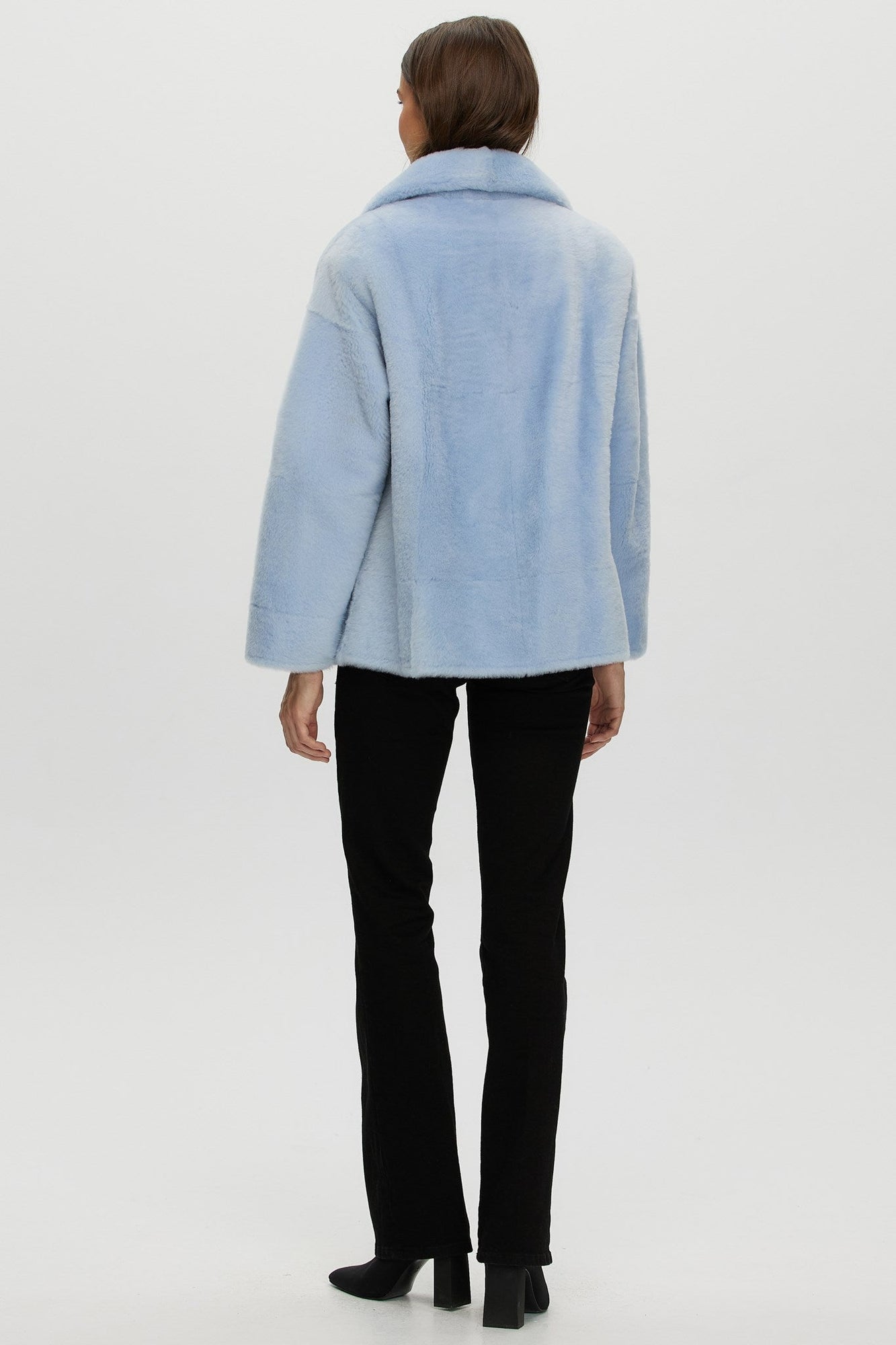 Reversible Shearling Lamb Jacket | Women | Light Blue