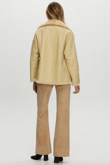 Reversible Shearling Lamb Jacket | Women | Light Yellow