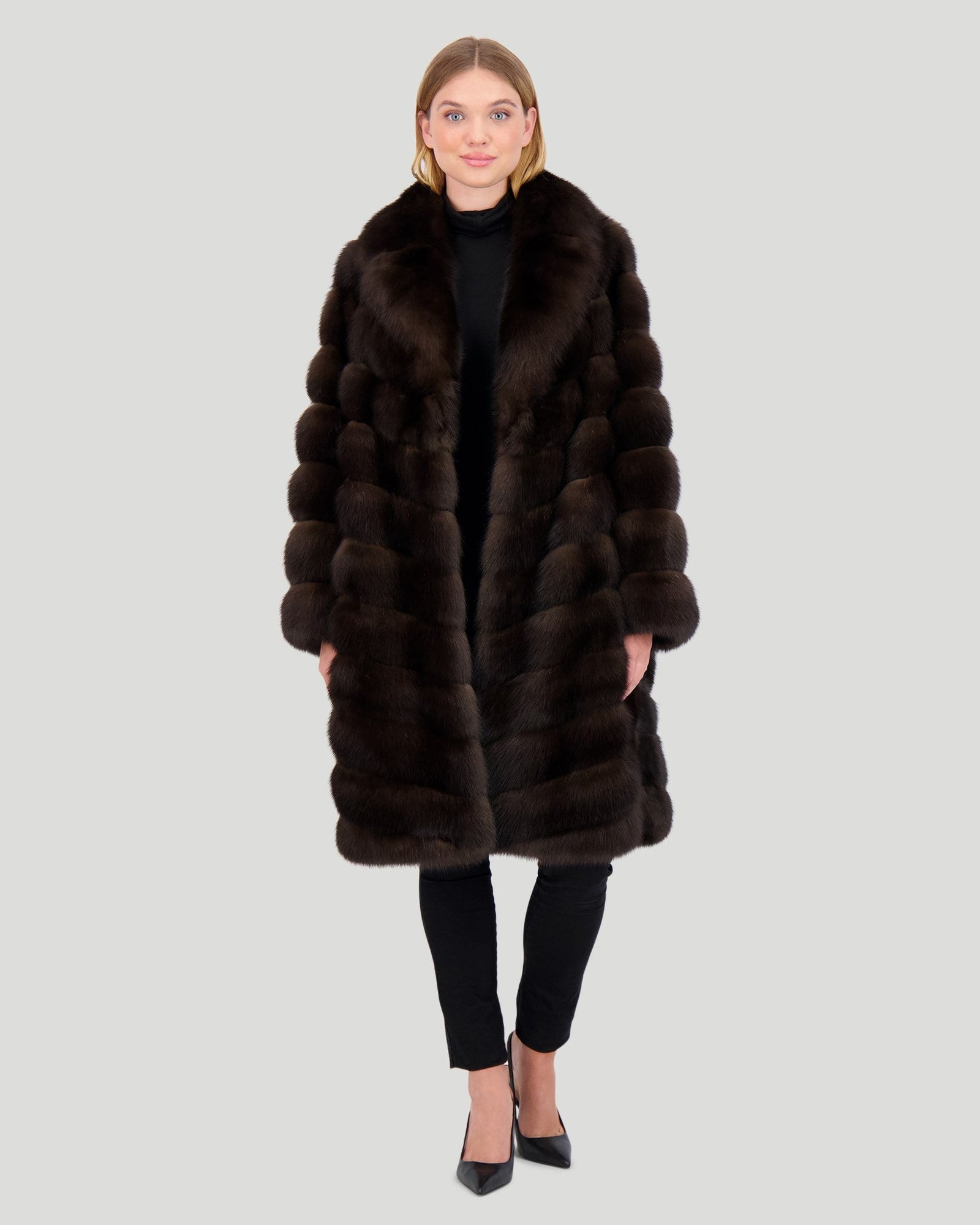 Sable Coat | Women | Dark Brown