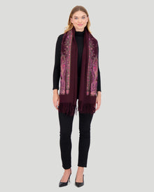 Select Cashmere Stole | Women | Wine Paisley