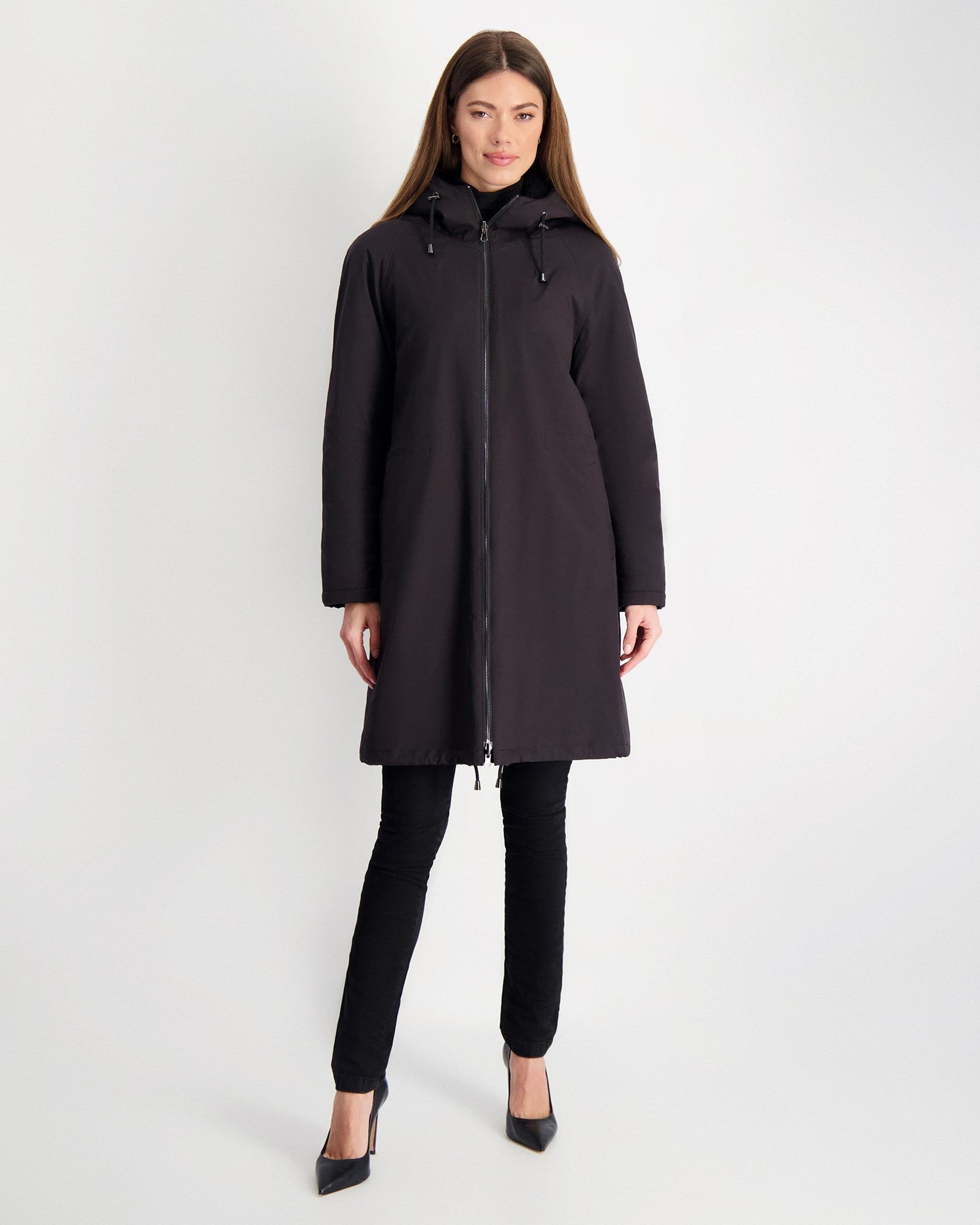 Select Shearling Lamb Parka Reversible To Nylon | Women | Black x Black