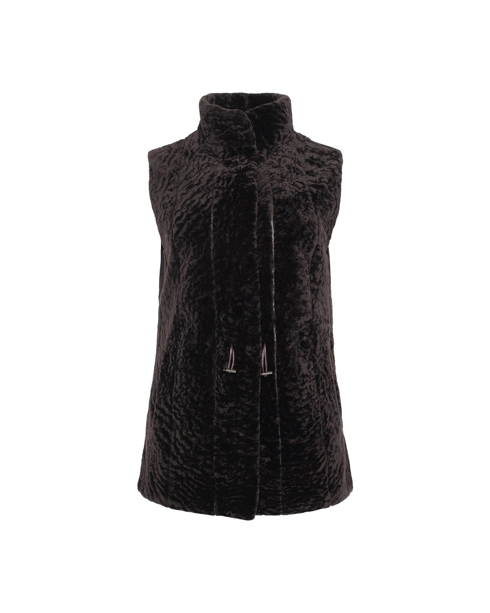 Select Shearling Lamb Vest Reversible To Taffeta | Women | Brown x Brown