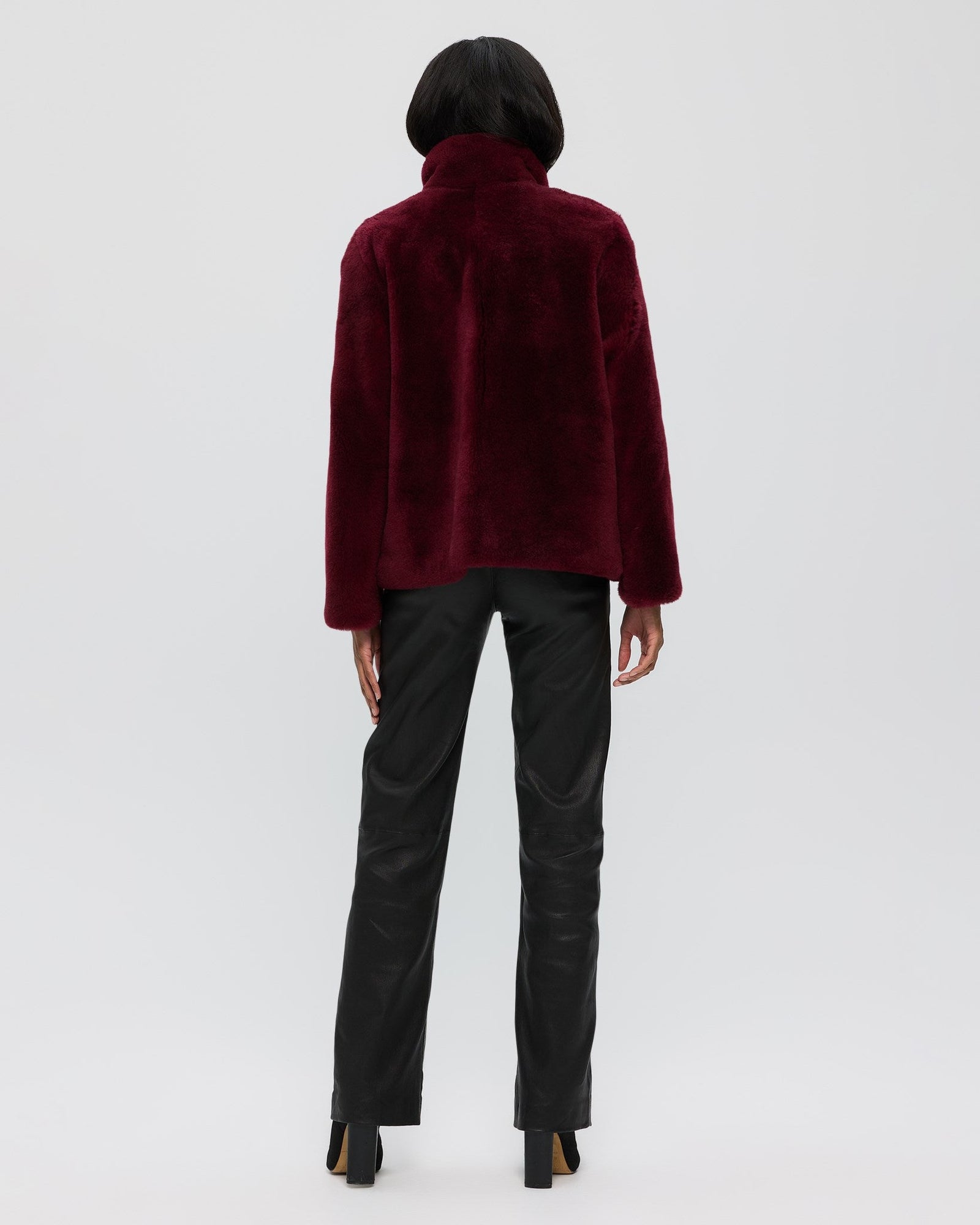 Sheared Cashmere Goat Jacket | Women | Burgundy