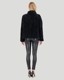 Sheared Select Cashmere Goat Jacket | Women | Black